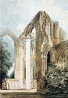 Thomas Girtin Interior of Fountains Abbey the East Window painting